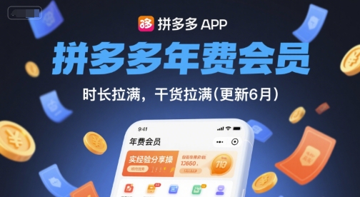 拼多多年费会员，实经验分享操，时长拉满，干货拉满(更新26年7月6日)-黑斯坦丁项目网