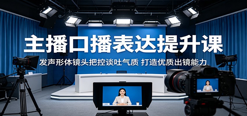 主播口播表达提升课：发声形体镜头把控谈吐气质，打造优质出镜能力-黑斯坦丁项目网
