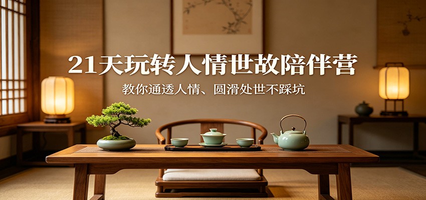 21天玩转人情世故陪伴营：教你通透人情、圆滑处世不踩坑-黑斯坦丁项目网