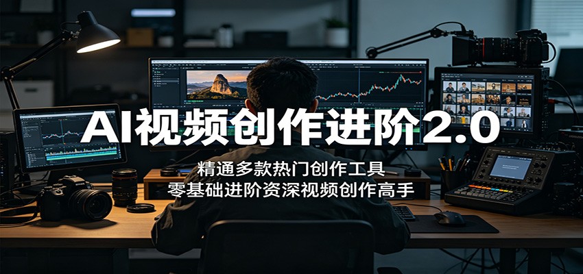 AI视频创作进阶2.0：精通多款热门创作工具，零基础进阶资深视频创作高手-黑斯坦丁项目网