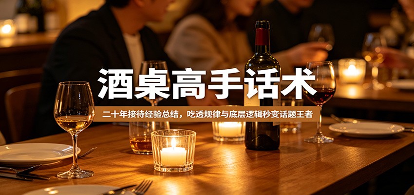 酒桌高手话术：二十年接待经验总结，吃透规律与底层逻辑秒变话题王者-黑斯坦丁项目网