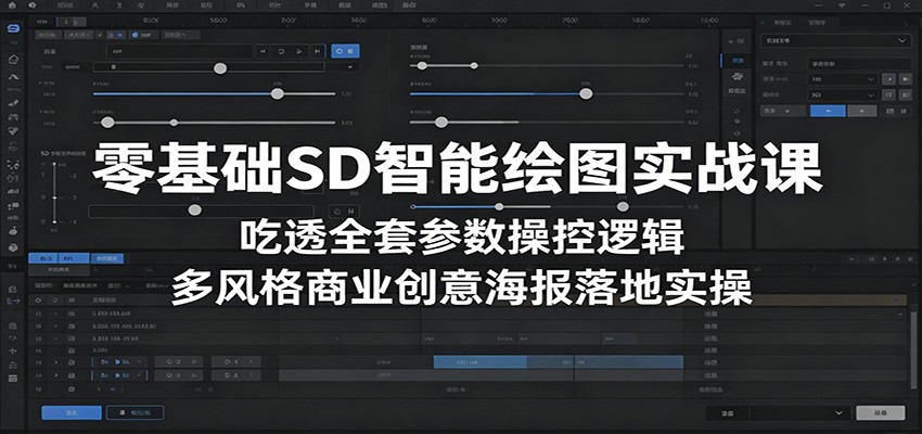零基础SD智能绘图实战课：吃透全套参数操控逻辑，多风格商业创意海报落地实操-黑斯坦丁项目网