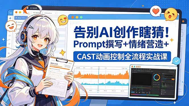 （18473期）告别AI创作瞎猜！Prompt撰写+情绪营造+CAST动画控制全流程实战课-黑斯坦丁项目网