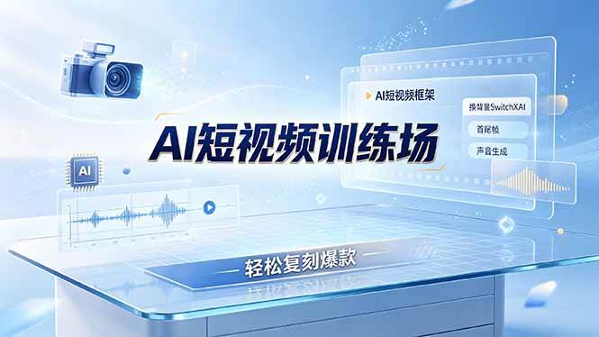 （19137期）老陈AI短视频训练场：AI短视频框架+换背景SwitchXAI+首尾帧+声音生成，轻松复刻爆款-黑斯坦丁项目网