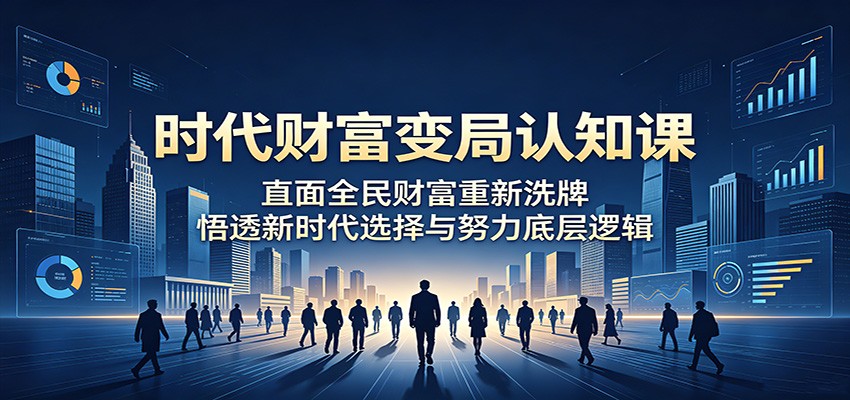 时代财富变局认知课：直面全民财富重新洗牌，悟透新时代选择与努力底层逻辑-黑斯坦丁项目网