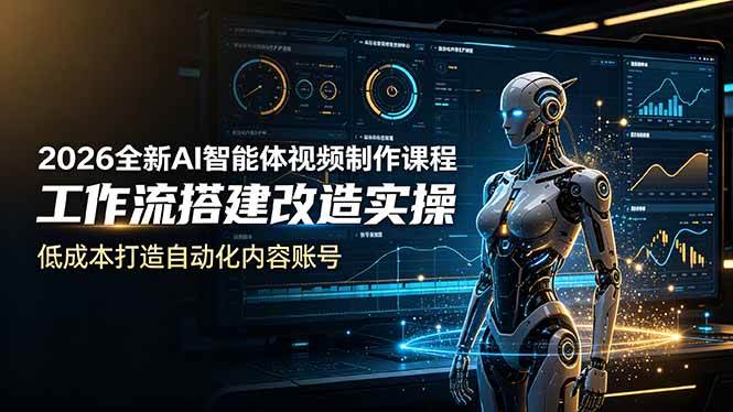 （19127期）2026全新AI Codex智能体视频制作课程，工作流搭建改造实操，低成本打造自动化内容账号-黑斯坦丁项目网