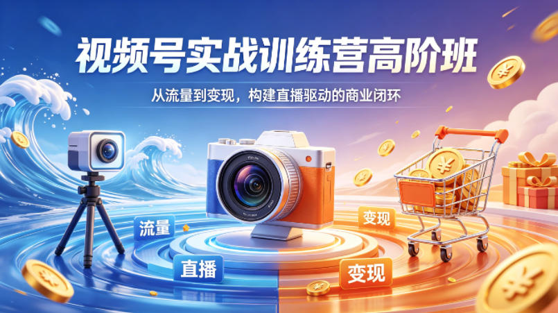 视频号实战训练营高阶班，从流量到变现，构建直播驱动的商业闭环（26年4月）-黑斯坦丁项目网