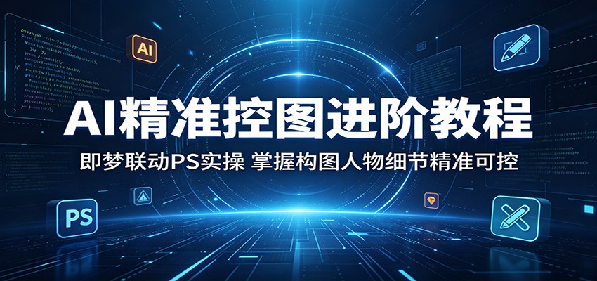 AI精准控图进阶教程：即梦联动PS实操，掌握构图人物细节精准可控-黑斯坦丁项目网