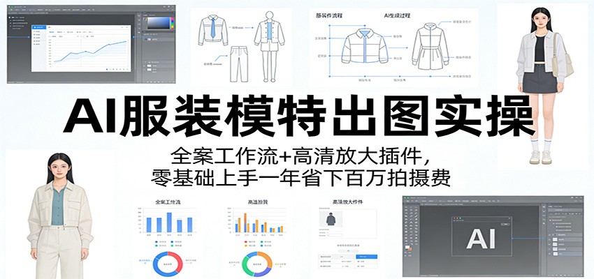 AI服装模特出图实操：全案工作流+ 高清放大插件，零基础上手一年省下百万拍摄费-黑斯坦丁项目网